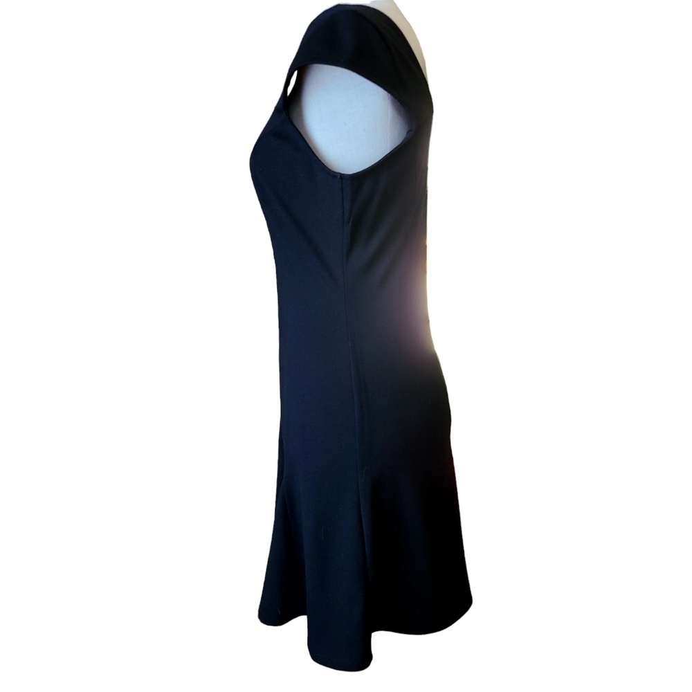 Casual Couture Black Dress w/ Full Frontal Zipper1 - Picture 2 of 3